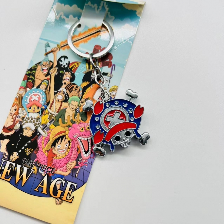 One Piece Anime Peripheral Metal Rotating Keychain Pendant price for 5 pcs