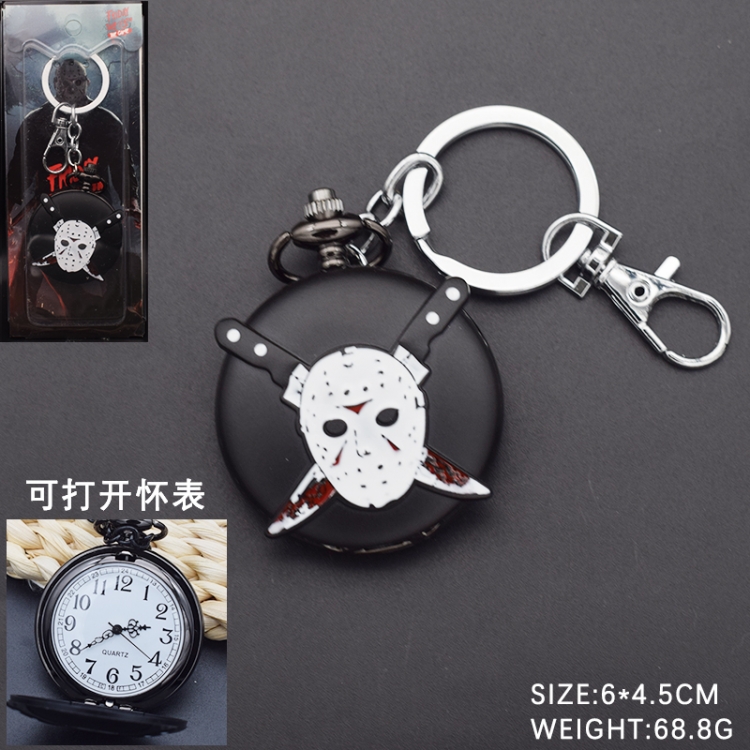 The Black Friday Anime peripheral keychain pocket watch 6x4.5cm