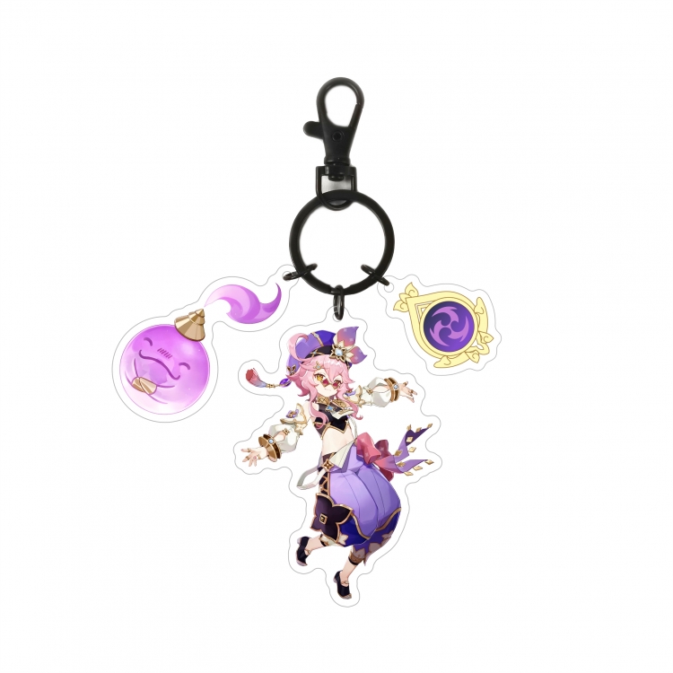 Genshin Impact Epoxy Keychain Bag Pendant Decoration Ornament price for 2 pcs