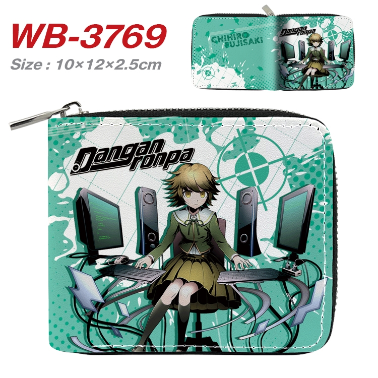 Dangan-Ronpa Anime Full Color Short All Inclusive Zipper Wallet 10x12x2.5cm WB-3769A