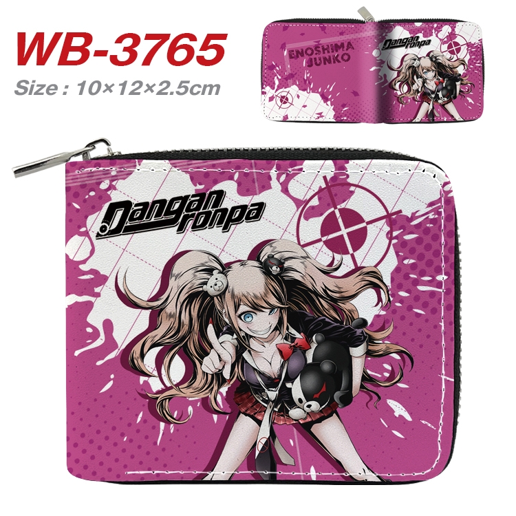 Dangan-Ronpa Anime Full Color Short All Inclusive Zipper Wallet 10x12x2.5cm WB-3765A