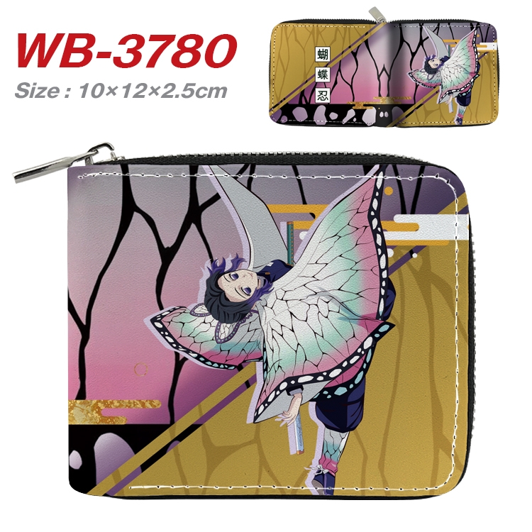 Demon Slayer Kimets Anime Full Color Short All Inclusive Zipper Wallet 10x12x2.5cm WB-3780A