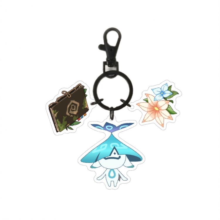 Genshin Impact Epoxy Keychain Bag Pendant Decoration Ornament price for 2 pcs