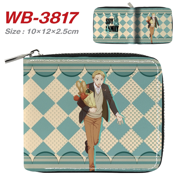 SPY×FAMILY Anime Full Color Short All Inclusive Zipper Wallet 10x12x2.5cm  WB-3817A