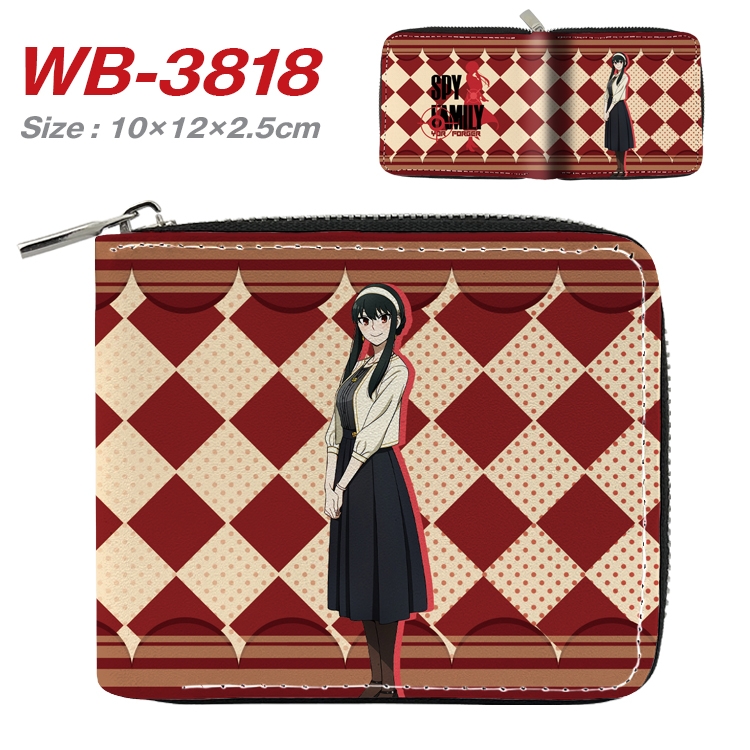 SPY×FAMILY Anime Full Color Short All Inclusive Zipper Wallet 10x12x2.5cm WB-3818A