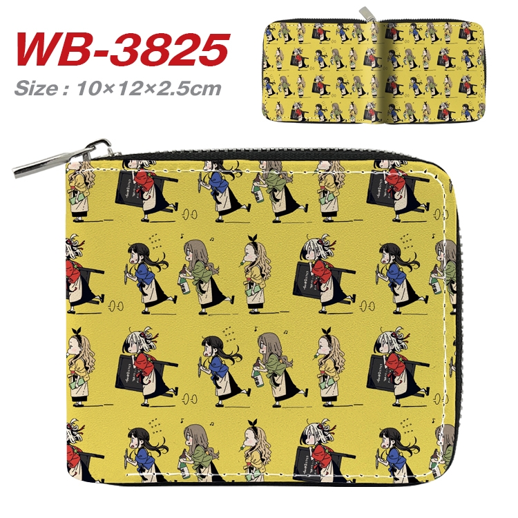 LycorisRecoil Anime Full Color Short All Inclusive Zipper Wallet 10x12x2.5cm  WB-3825A