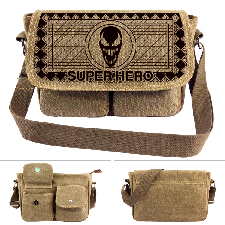Super hero Anime peripheral canvas shoulder bag shoulder bag 7x28x20cm