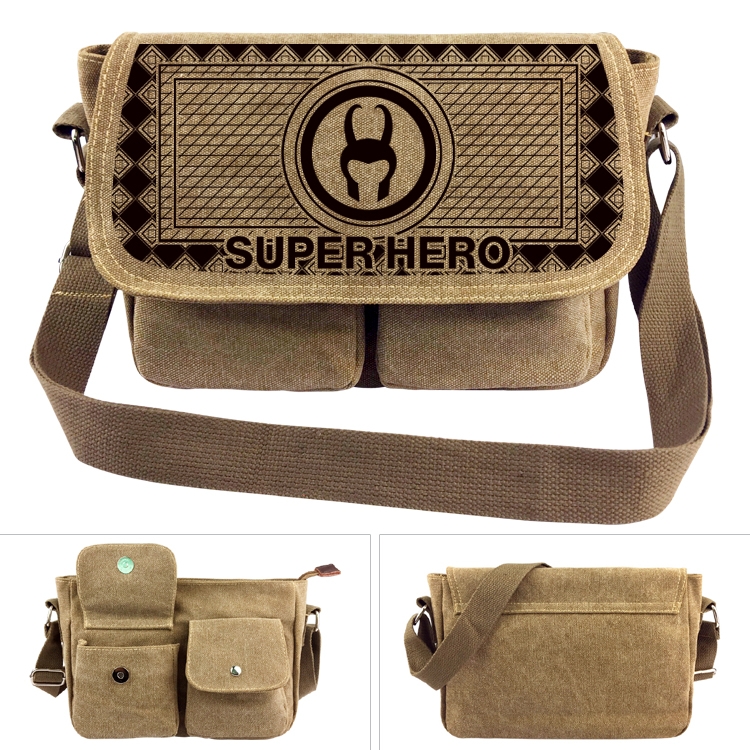 Super hero Anime peripheral canvas shoulder bag shoulder bag 7x28x20cm