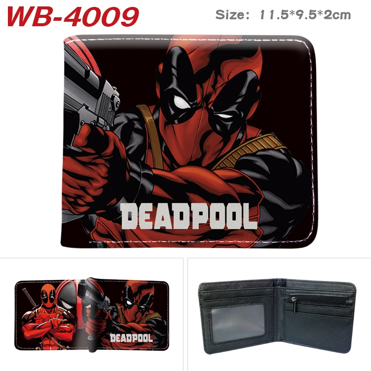 Super hero Anime color book two-fold leather wallet 11.5X9.5X2CM  WB-4009A