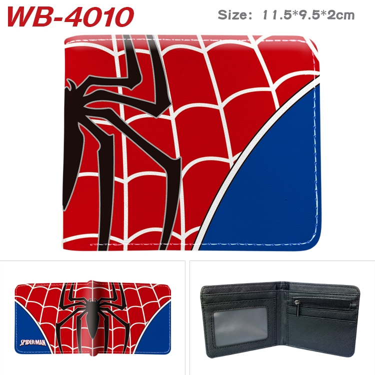 Super hero Anime color book two-fold leather wallet 11.5X9.5X2CM  WB-4010A