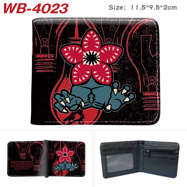 Stranger Things Anime color book two-fold leather wallet 11.5X9.5X2CM WB-4023A
