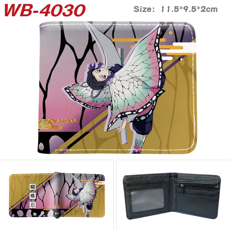 Demon Slayer Kimets Anime color book two-fold leather wallet 11.5X9.5X2CM  WB-4030A