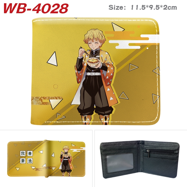 Demon Slayer Kimets Anime color book two-fold leather wallet 11.5X9.5X2CM WB-4028A