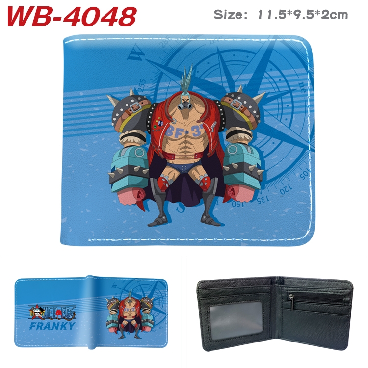 One Piece Anime color book two-fold leather wallet 11.5X9.5X2CM WB-4048A