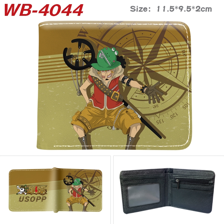 One Piece Anime color book two-fold leather wallet 11.5X9.5X2CM WB-4044A