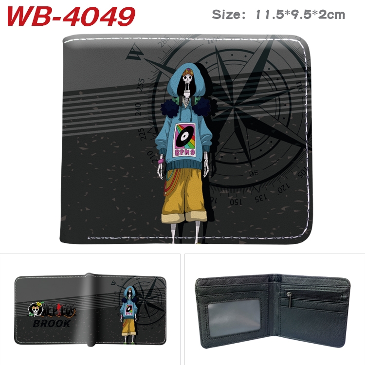 One Piece Anime color book two-fold leather wallet 11.5X9.5X2CM WB-4049A