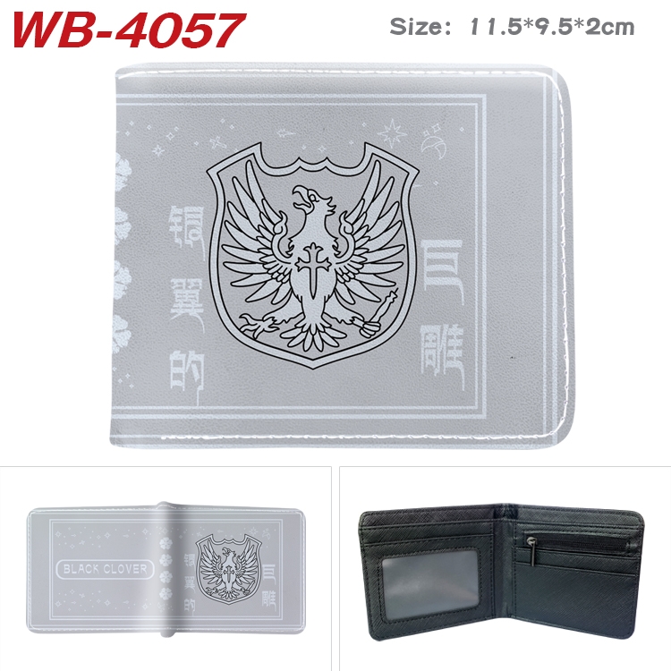 black clover Anime color book two-fold leather wallet 11.5X9.5X2CM WB-4057A