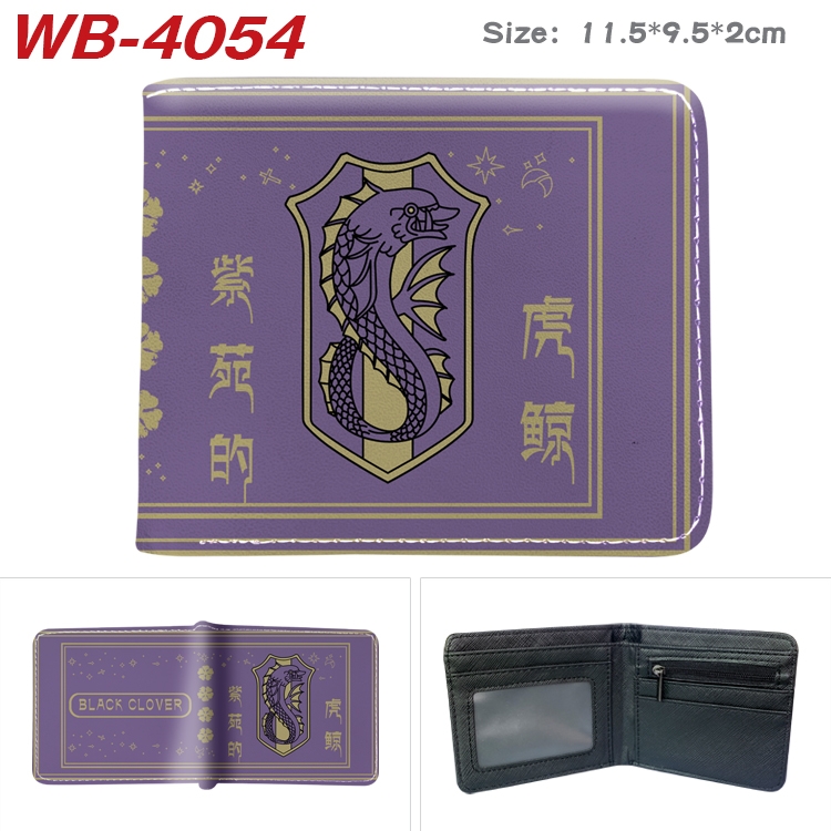 black clover Anime color book two-fold leather wallet 11.5X9.5X2CM WB-4054A