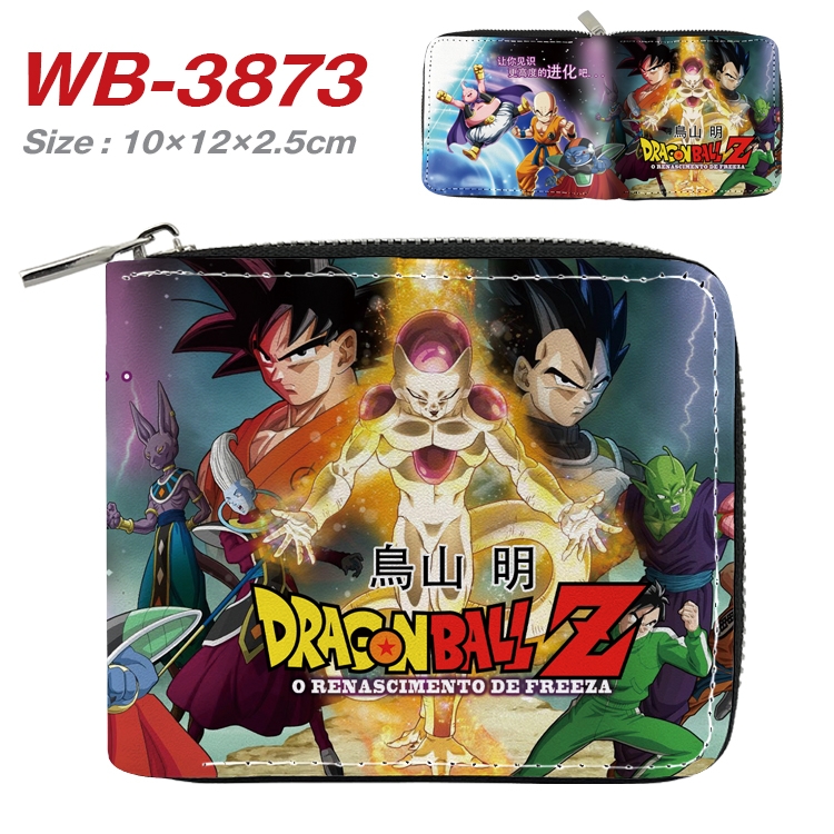 DRAGON BALL Anime Full Color Short All Inclusive Zipper Wallet 10x12x2.5cm   WB-3873A