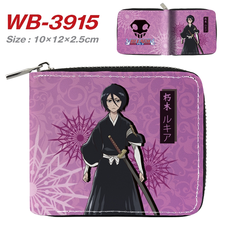 Bleach Anime Full Color Short All Inclusive Zipper Wallet 10x12x2.5cm WB-3915A