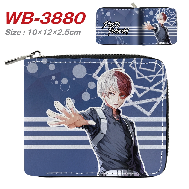 My Hero Academia Anime Full Color Short All Inclusive Zipper Wallet 10x12x2.5cm WB-3880A