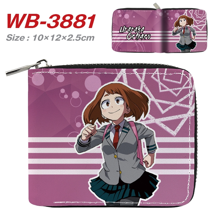 My Hero Academia Anime Full Color Short All Inclusive Zipper Wallet 10x12x2.5cm WB-3881A