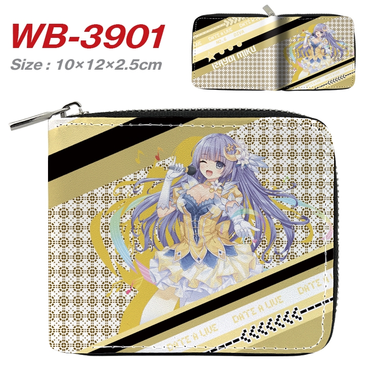 Date-A-Live Anime Full Color Short All Inclusive Zipper Wallet 10x12x2.5cm WB-3901A