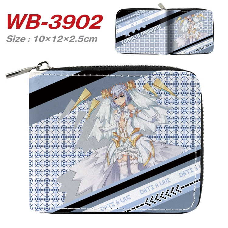 Date-A-Live Anime Full Color Short All Inclusive Zipper Wallet 10x12x2.5cm WB-3902A