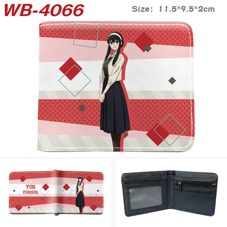 SPY×FAMILY Full color pu leather half fold short wallet wallet 11.5X9.5X2CM WB-4066A