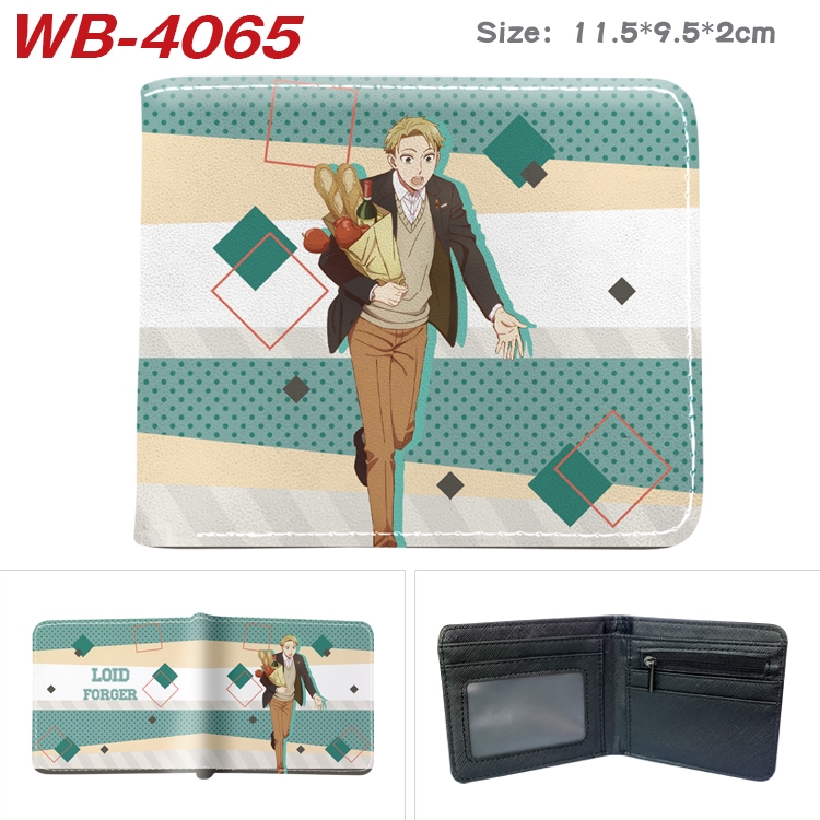 SPY×FAMILY Full color pu leather half fold short wallet wallet 11.5X9.5X2CM WB-4065A