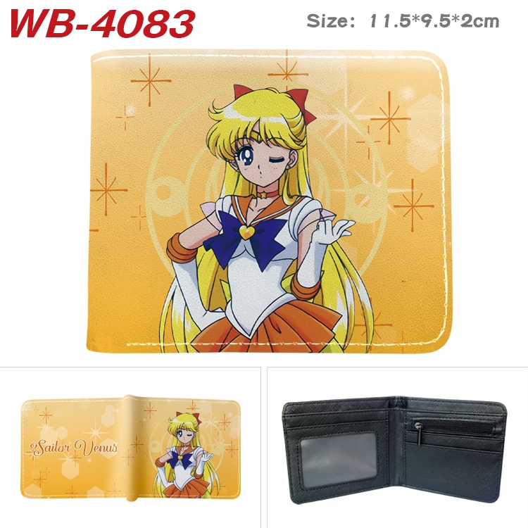 sailormoon Full color pu leather half fold short wallet wallet 11.5X9.5X2CM WB-4083A