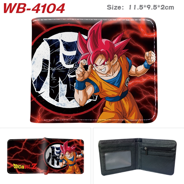 DRAGON BALL Full color pu leather half fold short wallet wallet 11.5X9.5X2CM WB-4104A