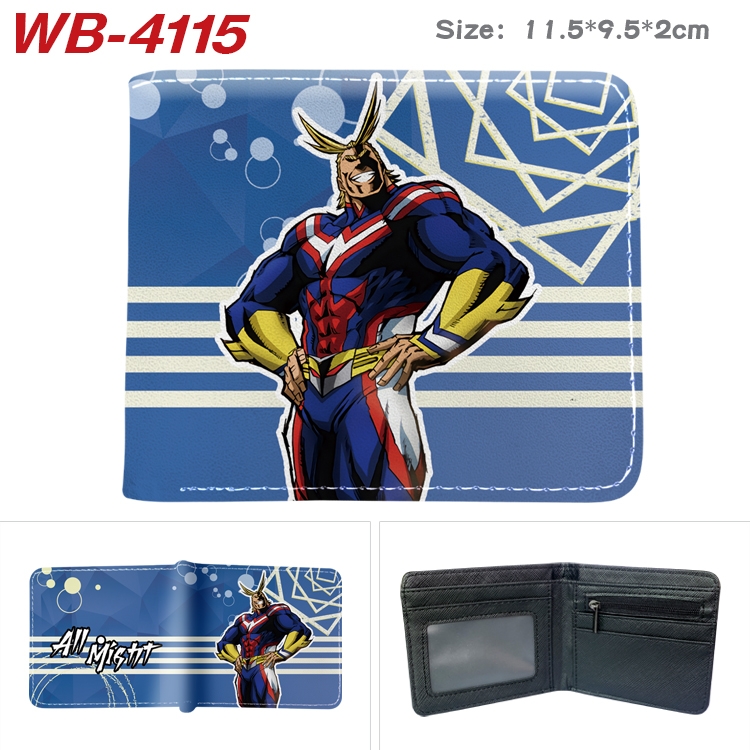 My Hero Academia Full color pu leather half fold short wallet wallet 11.5X9.5X2CM  WB-4115A