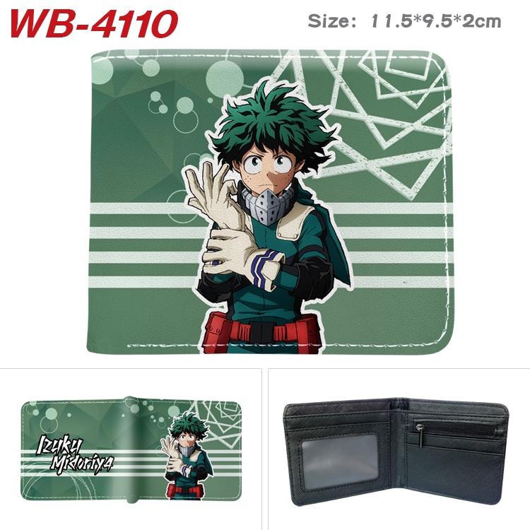 My Hero Academia Full color pu leather half fold short wallet wallet 11.5X9.5X2CM  WB-4110A