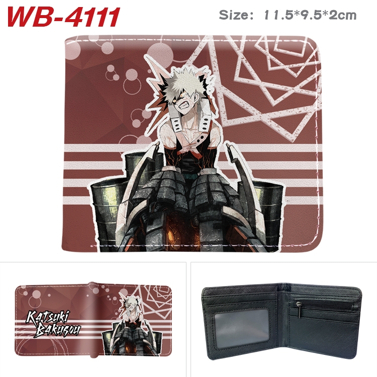 My Hero Academia Full color pu leather half fold short wallet wallet 11.5X9.5X2CM WB-4111A