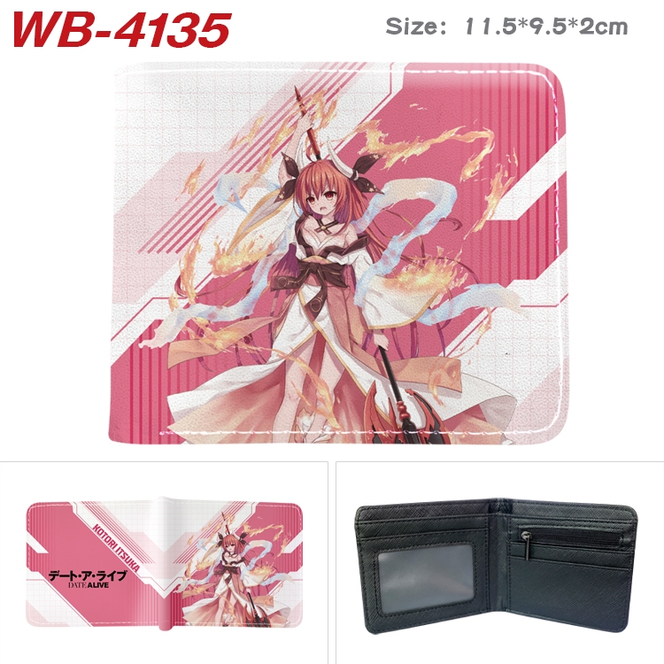Date-A-Live Full color pu leather half fold short wallet wallet 11.5X9.5X2CM WB-4135A