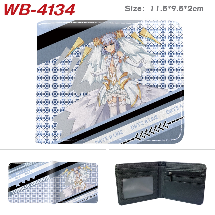 Date-A-Live Full color pu leather half fold short wallet wallet 11.5X9.5X2CM WB-4134A