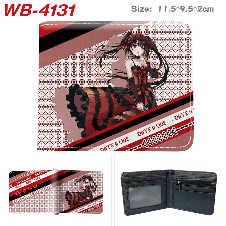 Date-A-Live Full color pu leather half fold short wallet wallet 11.5X9.5X2CM WB-4131A