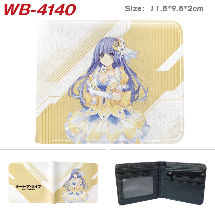 Date-A-Live Full color pu leather half fold short wallet wallet 11.5X9.5X2CM WB-4140A