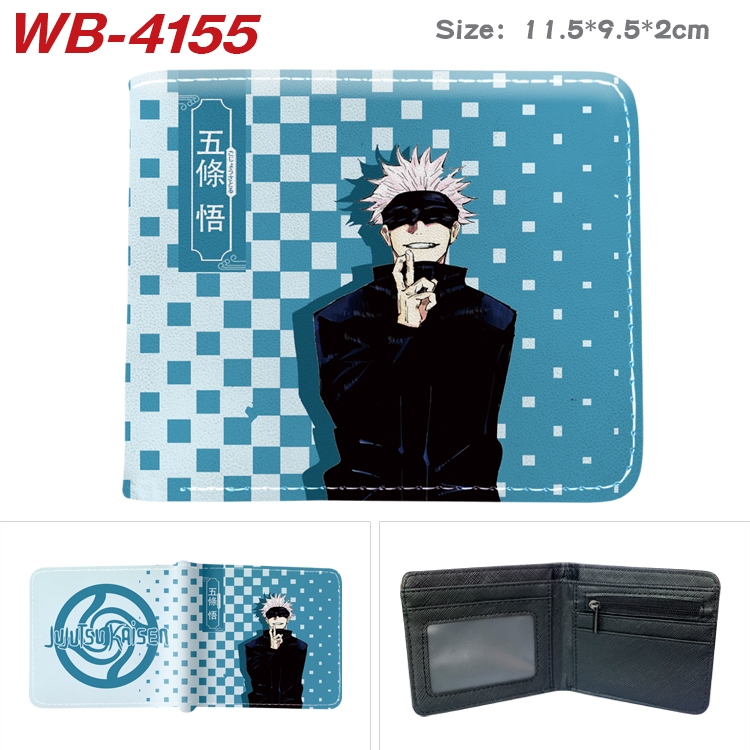 Jujutsu Kaisen Full color pu leather half fold short wallet wallet 11.5X9.5X2CM WB-4155A