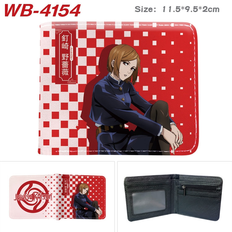 Jujutsu Kaisen Full color pu leather half fold short wallet wallet 11.5X9.5X2CM  WB-4154A