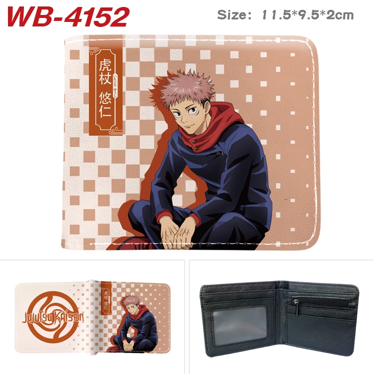 Jujutsu Kaisen Full color pu leather half fold short wallet wallet 11.5X9.5X2CM WB-4152A