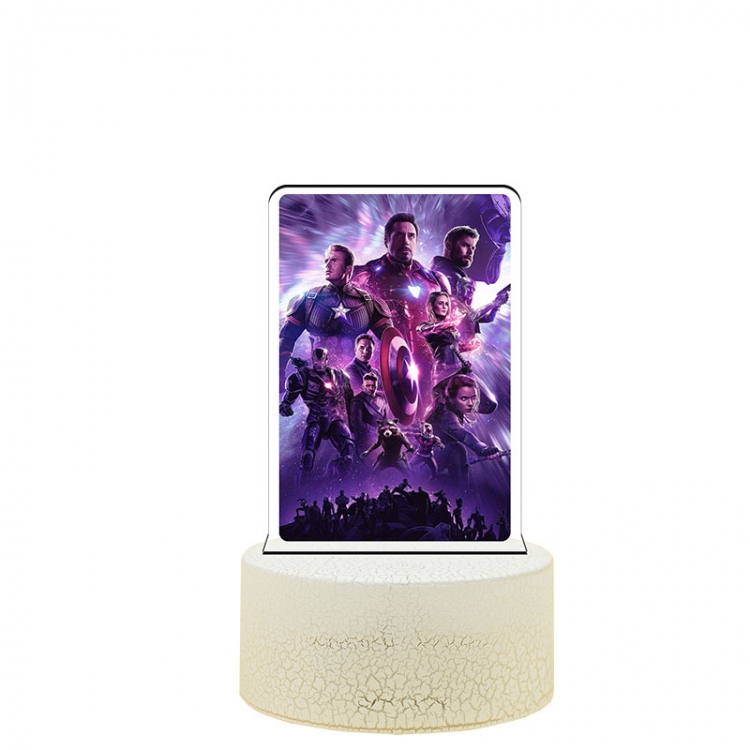 The avengers allianc Color acrylic night light 16 kinds of color changing remote control USB interface boxed 14X7X4CM wh