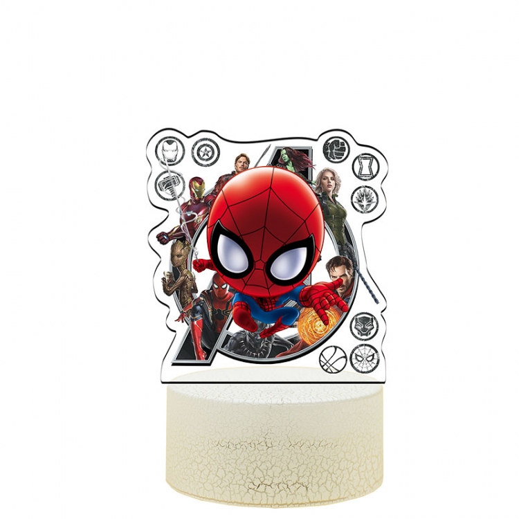 The avengers allianc Q version  Color acrylic night light 16 kinds of color changing remote control USB interface boxed 