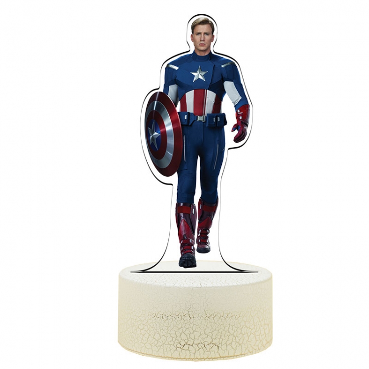 The avengers allianc Color Acrylic Night Light 16 Color-changing Remote Control USB Interface Box Set 19X7X4CM white cra