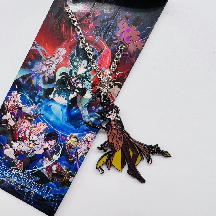 Genshin Impact Anime Peripheral Color Character Necklace Pendant  price for 5 pcs