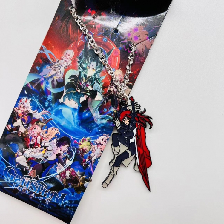 Genshin Impact Anime Peripheral Color Character Necklace Pendant  price for 5 pcs