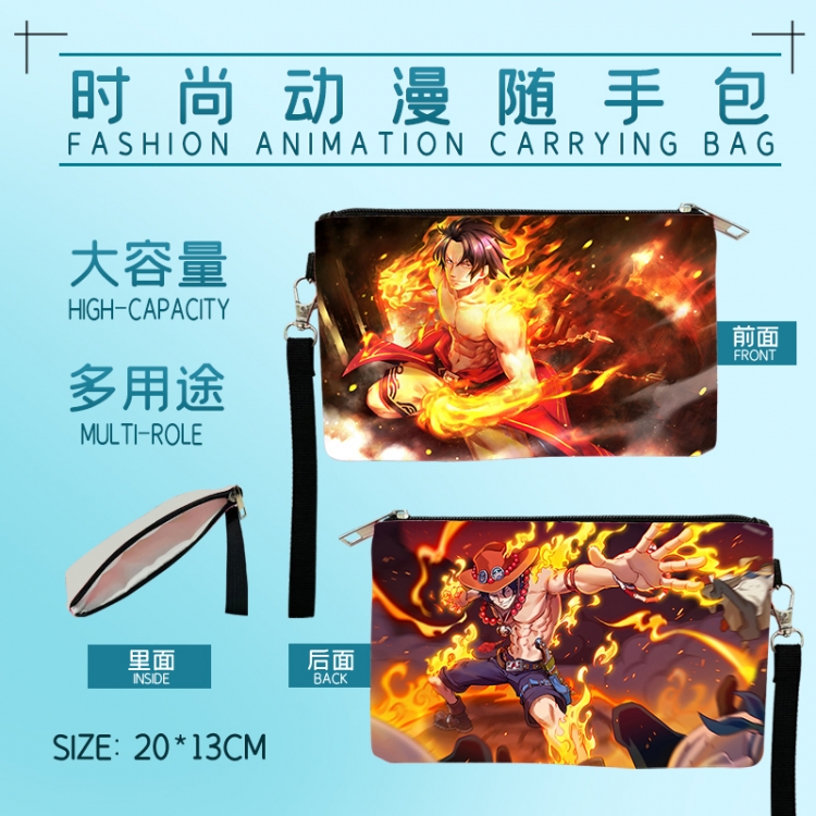 One Piece Fashion Anime Large Capacity Handbag Cosmetic Bag Pencil Case 20x13cm
