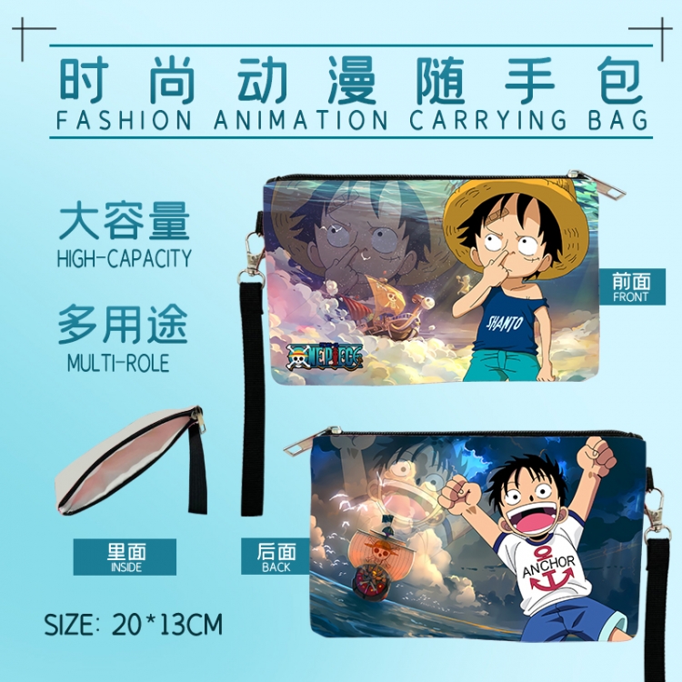 One Piece Fashion Anime Large Capacity Handbag Cosmetic Bag Pencil Case 20x13cm