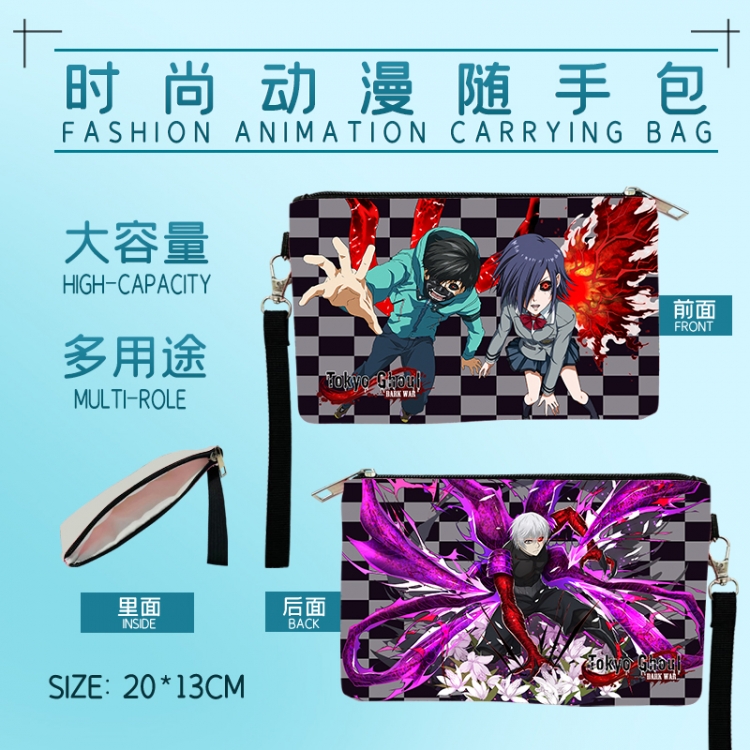 Tokyo Ghoul Fashion Anime Large Capacity Handbag Cosmetic Bag Pencil Case 20x13cm